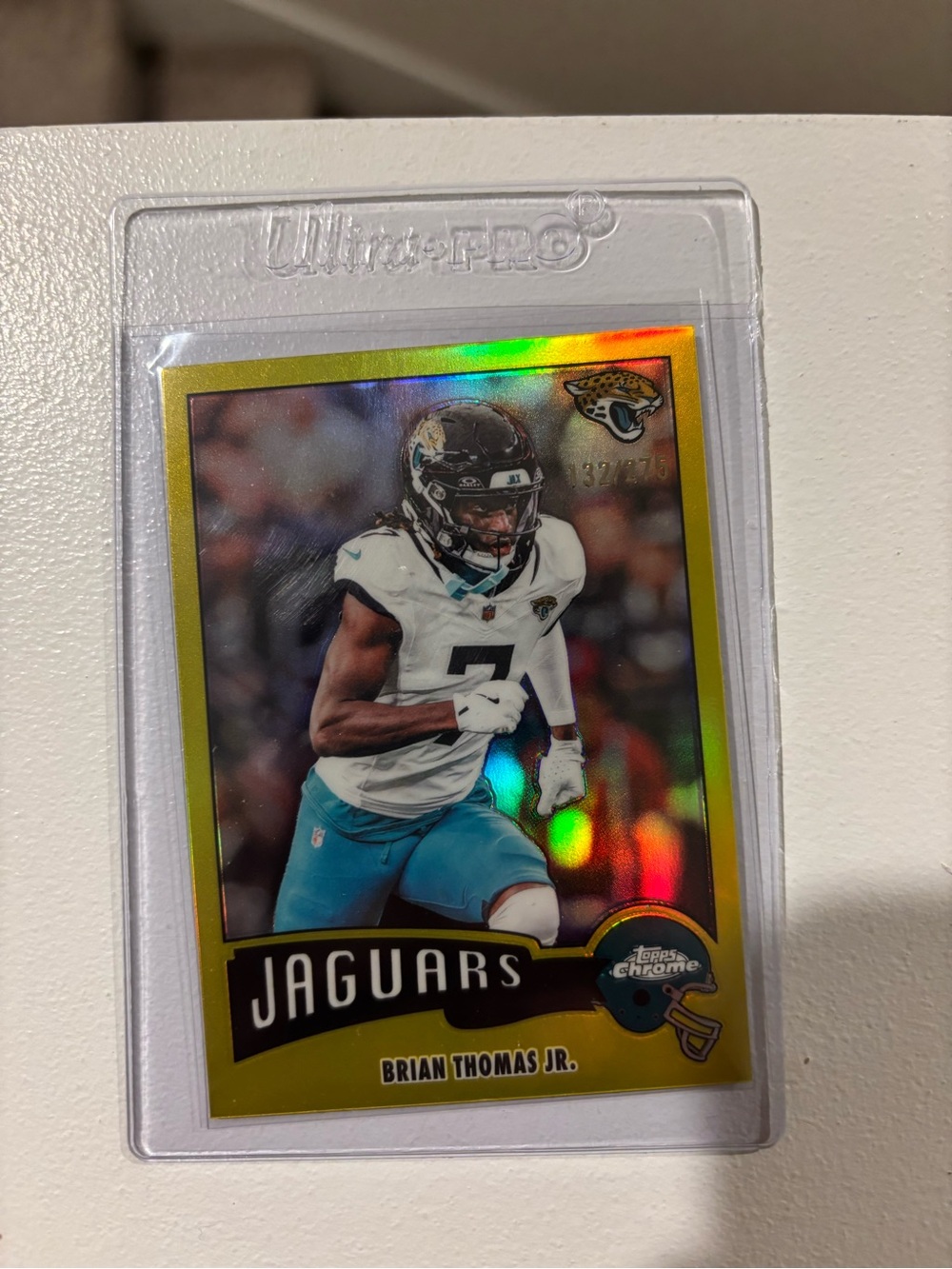 Brian Thomas Jr. Retro 1975 Topps Chrome Yellow Refractor /275 NFL